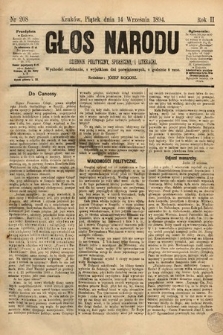 Głos Narodu : dziennik polityczny, społeczny i literacki. 1894, nr 208