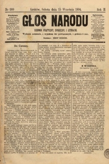 Głos Narodu : dziennik polityczny, społeczny i literacki. 1894, nr 209
