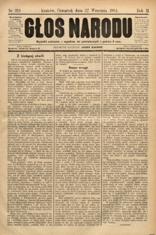Głos Narodu. 1894, nr 219
