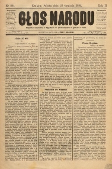 Głos Narodu. 1894, nr 291