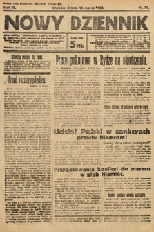 Nowy Dziennik. 1921, nr 70