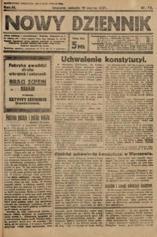Nowy Dziennik. 1921, nr 73
