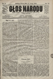 Głos Narodu. 1898, nr 34