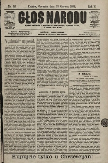 Głos Narodu. 1898, nr 141