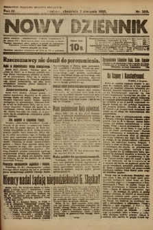 Nowy Dziennik. 1921, nr 205
