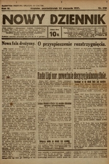 Nowy Dziennik. 1921, nr 219