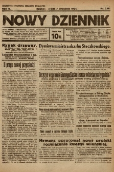 Nowy Dziennik. 1921, nr 236