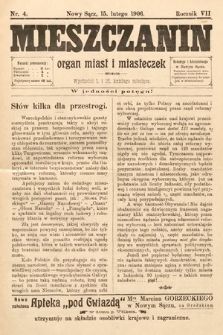 Mieszczanin : organ miast i miasteczek. 1906, nr 4