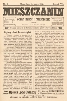 Mieszczanin : organ miast i miasteczek. 1906, nr 6