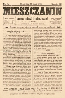 Mieszczanin : organ miast i miasteczek. 1906, nr 10