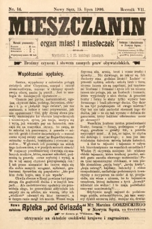 Mieszczanin : organ miast i miasteczek. 1906, nr 14