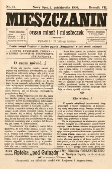 Mieszczanin : organ miast i miasteczek. 1906, nr 19