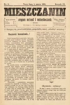 Mieszczanin : organ miast i miasteczek. 1908, nr 5