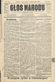 Głos Narodu. 1898, nr 224