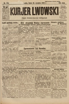Kurjer Lwowski : organ demokratycznej inteligencji. 1925, nr 216
