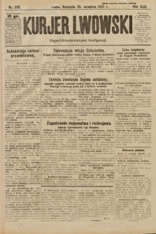 Kurjer Lwowski : organ demokratycznej inteligencji. 1925, nr 220