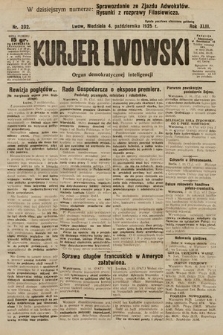 Kurjer Lwowski : organ demokratycznej inteligencji. 1925, nr 232