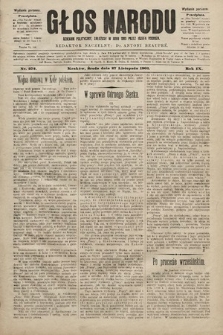 Głos Narodu : dziennik polityczny, założony w roku 1893 przez Józefa Rogosza (wydanie poranne). 1901, nr 272