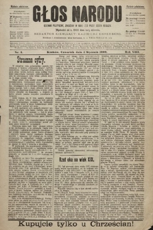 Głos Narodu : dziennik polityczny, założony w roku 1893 przez Józefa Rogosza (wydanie południowe). 1900, nr 3