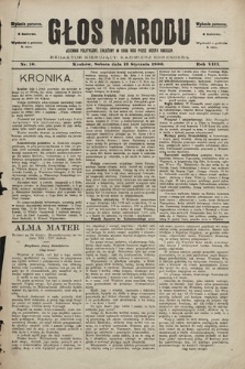 Głos Narodu : dziennik polityczny, założony w roku 1893 przez Józefa Rogosza (wydanie poranne). 1900, nr 10