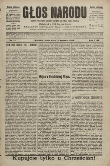 Głos Narodu : dziennik polityczny, założony w roku 1893 przez Józefa Rogosza (wydanie południowe). 1900, nr 13