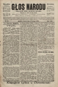 Głos Narodu : dziennik polityczny, założony w roku 1893 przez Józefa Rogosza (wydanie południowe). 1900, nr 33
