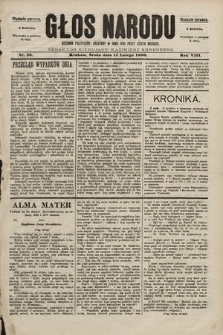 Głos Narodu : dziennik polityczny, założony w roku 1893 przez Józefa Rogosza (wydanie poranne). 1900, nr 36