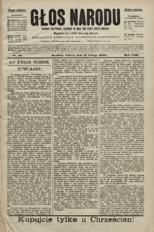 Głos Narodu : dziennik polityczny, założony w roku 1893 przez Józefa Rogosza (wydanie południowe). 1900, nr 39