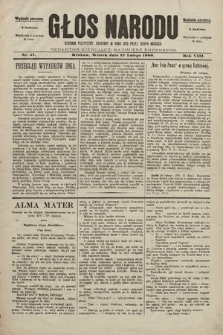 Głos Narodu : dziennik polityczny, założony w roku 1893 przez Józefa Rogosza (wydanie poranne). 1900, nr 47