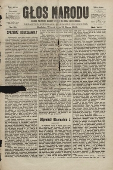 Głos Narodu : dziennik polityczny, założony w roku 1893 przez Józefa Rogosza (wydanie wieczorne). 1900, nr 58