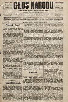 Głos Narodu : dziennik polityczny, założony w roku 1893 przez Józefa Rogosza (wydanie poranne). 1900, nr 63
