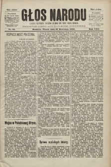 Głos Narodu : dziennik polityczny, założony w roku 1893 przez Józefa Rogosza (wydanie południowe). 1900, nr 97