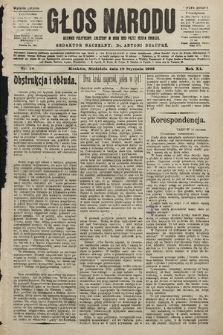Głos Narodu : dziennik polityczny, założony w roku 1893 przez Józefa Rogosza (wydanie poranne). 1903, nr 18