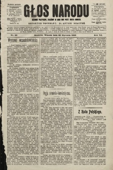 Głos Narodu : dziennik polityczny, założony w roku 1893 przez Józefa Rogosza (wydanie poranne). 1903, nr 20