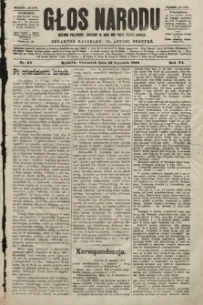 Głos Narodu : dziennik polityczny, założony w roku 1893 przez Józefa Rogosza (wydanie poranne). 1903, nr 22