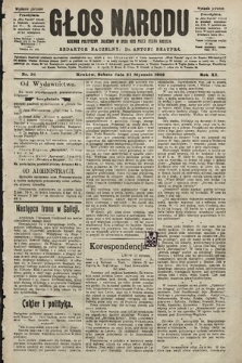 Głos Narodu : dziennik polityczny, założony w roku 1893 przez Józefa Rogosza (wydanie poranne). 1903, nr 31