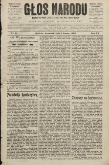 Głos Narodu : dziennik polityczny, założony w roku 1893 przez Józefa Rogosza (wydanie poranne). 1903, nr 35