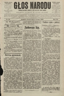 Głos Narodu : dziennik polityczny, założony w roku 1893 przez Józefa Rogosza (wydanie poranne). 1903, nr 36