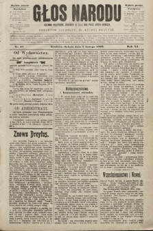 Głos Narodu : dziennik polityczny, założony w roku 1893 przez Józefa Rogosza (wydanie poranne). 1903, nr 37