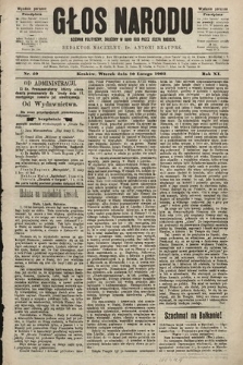 Głos Narodu : dziennik polityczny, założony w roku 1893 przez Józefa Rogosza (wydanie poranne). 1903, nr 40