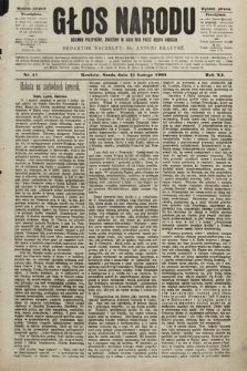 Głos Narodu : dziennik polityczny, założony w roku 1893 przez Józefa Rogosza (wydanie poranne). 1903, nr 41