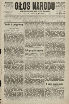 Głos Narodu : dziennik polityczny, założony w roku 1893 przez Józefa Rogosza (wydanie poranne). 1903, nr 44
