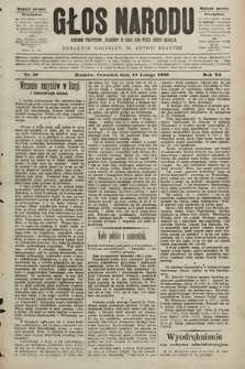 Głos Narodu : dziennik polityczny, założony w roku 1893 przez Józefa Rogosza (wydanie poranne). 1903, nr 49