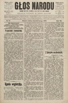 Głos Narodu : dziennik polityczny, założony w roku 1893 przez Józefa Rogosza (wydanie poranne). 1903, nr 58