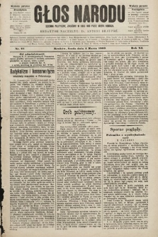 Głos Narodu : dziennik polityczny, założony w roku 1893 przez Józefa Rogosza (wydanie poranne). 1903, nr 62