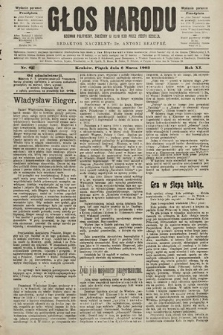 Głos Narodu : dziennik polityczny, założony w roku 1893 przez Józefa Rogosza (wydanie poranne). 1903, nr 64