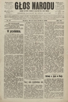 Głos Narodu : dziennik polityczny, założony w roku 1893 przez Józefa Rogosza (wydanie poranne). 1903, nr 68