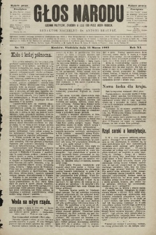 Głos Narodu : dziennik polityczny, założony w roku 1893 przez Józefa Rogosza (wydanie poranne). 1903, nr 73
