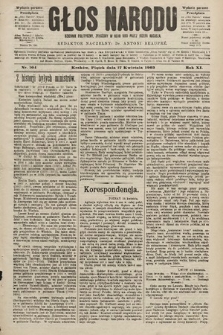 Głos Narodu : dziennik polityczny, założony w roku 1893 przez Józefa Rogosza (wydanie poranne). 1903, nr 104
