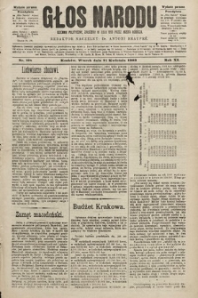 Głos Narodu : dziennik polityczny, założony w roku 1893 przez Józefa Rogosza (wydanie poranne). 1903, nr 108